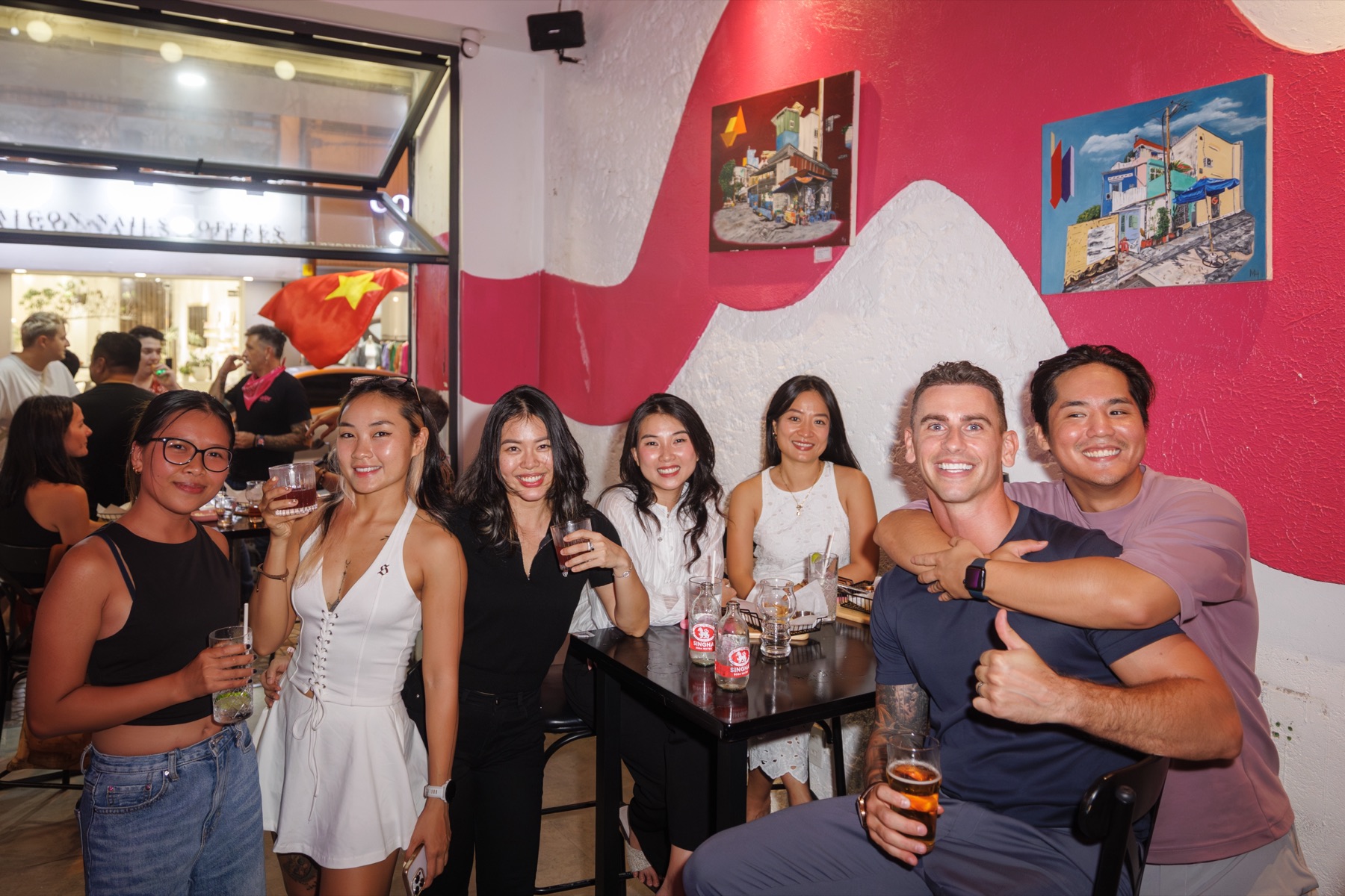 Members at a bar night